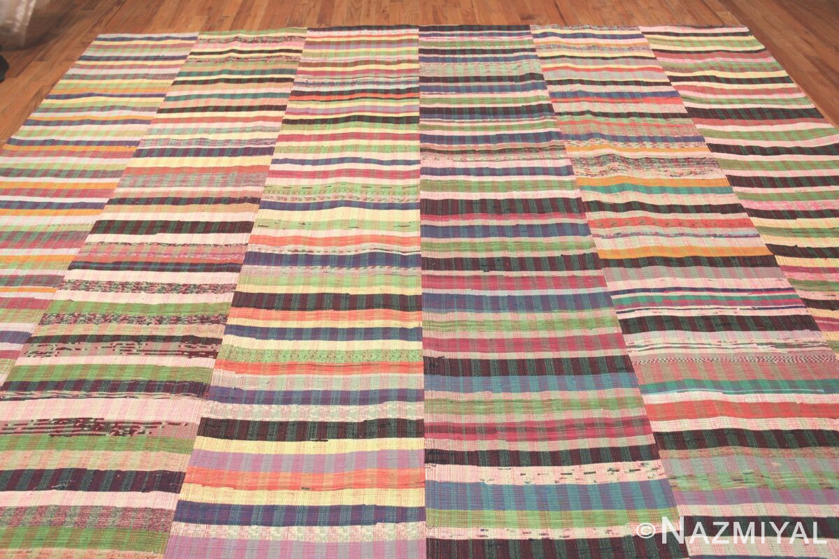Rainbow Colors Modern Turkish Rag Rug 72218 by Nazmiyal Rugs