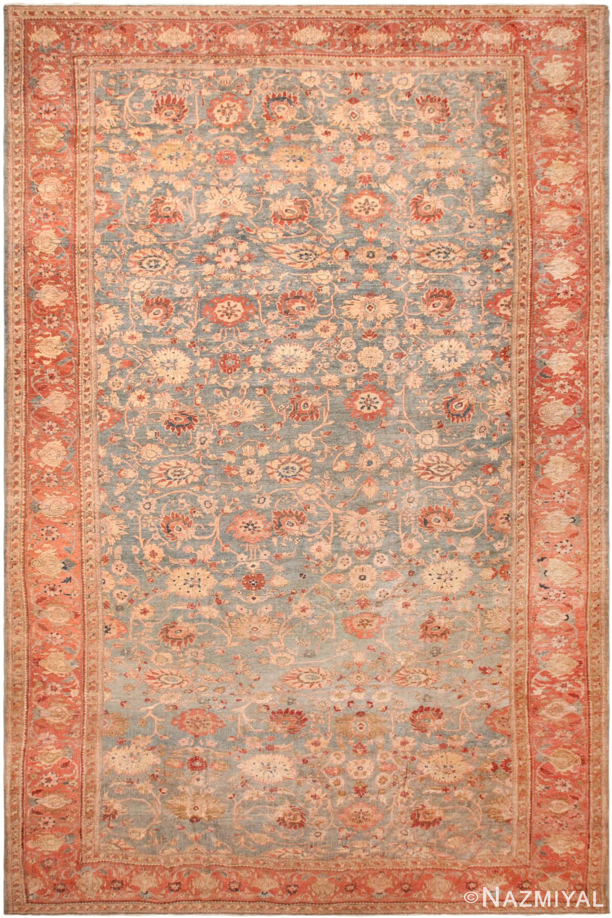 Oversized Antique Persian Sultanabad Rug 72205 by Nazmiyal Antique Rugs