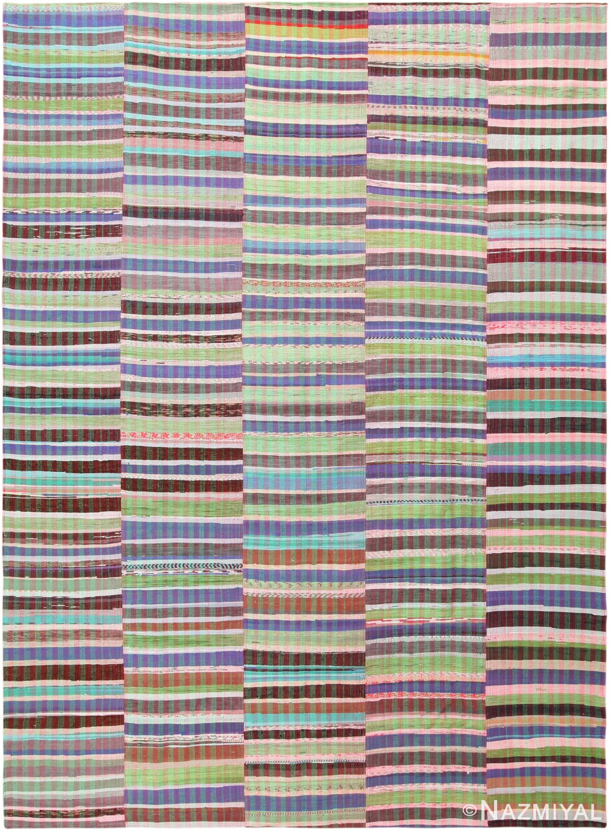 Room Size Modern Turkish Rag Rug 72208 by Nazmiyal Antique Rugs