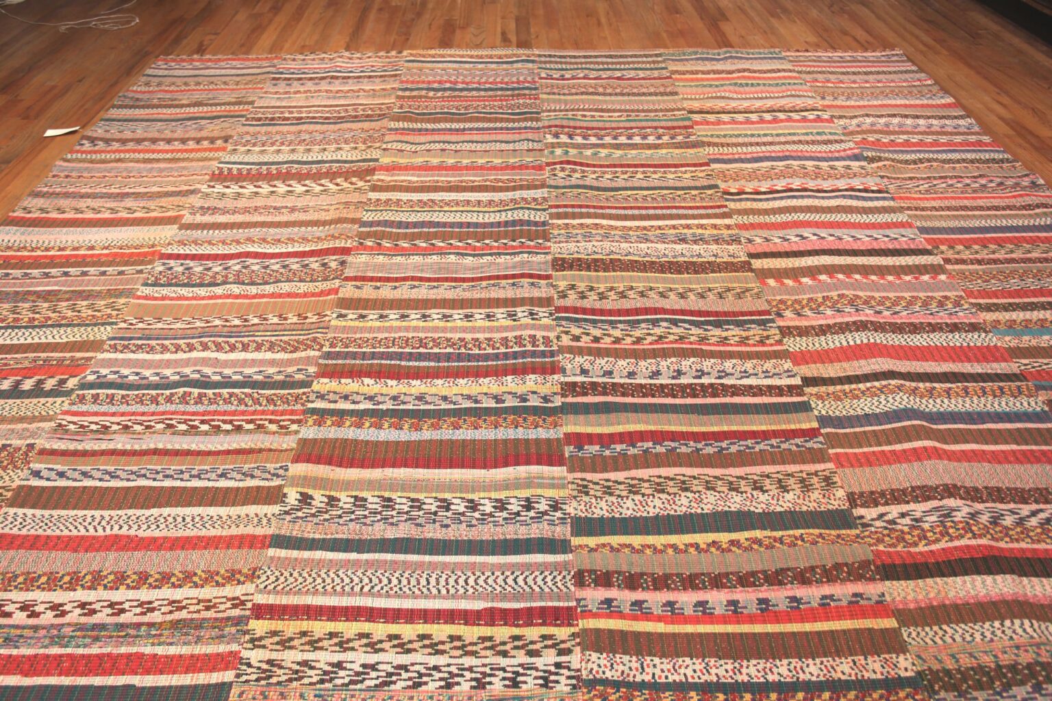 Stripped Modern Turkish Rag Rug 72215 by Nazmiyal Rugs