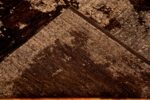 Back Of Textured Brown Modern Transitional Area Rug 60974 by Nazmiyal Antique Rugs