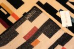 Back Of Vintage Geometric Israeli Rug by Yaacov Agam Back Of Vintage Geometric Israeli Rug by Yaacov Agam 72250 by Nazmiyal Antique Rugs