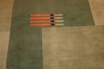 Close Up Antique English Green Art Deco Carpet 72256 by Nazmiyal Antique Rugs