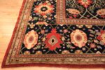 Corner Of Oversized Navy Blue Antique Indian Agra Rug 71249 by Nazmiyal Antique Rugs