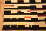 Corner Of Vintage Geometric Israeli Rug by Yaacov Agam Corner Of Vintage Geometric Israeli Rug by Yaacov Agam 72250 by Nazmiyal Antique Rugs