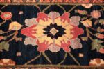Detail Of Oversized Navy Blue Antique Indian Agra Rug 71249 by Nazmiyal Antique Rugs