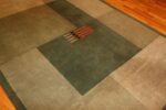 Details Of Antique English Green Art Deco Carpet 72256 by Nazmiyal Antique Rugs