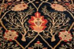 Details Of Oversized Navy Blue Antique Indian Agra Rug 71249 by Nazmiyal Antique Rugs