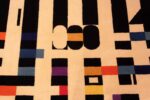 Details Of Vintage Geometric Israeli Rug by Yaacov Agam Details Of Vintage Geometric Israeli Rug by Yaacov Agam 72250 by Nazmiyal Antique Rugs