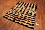Side Of Vintage Geometric Israeli Rug by Yaacov Agam Side Of Vintage Geometric Israeli Rug by Yaacov Agam 72250 by Nazmiyal Antique Rugs