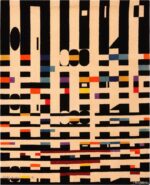 Vintage Geometric Israeli Rug by Yaacov Agam Vintage Geometric Israeli Rug by Yaacov Agam 72250 by Nazmiyal Antique Rugs