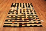 Whole View Of Vintage Geometric Israeli Rug by Yaacov Agam Whole View Of Vintage Geometric Israeli Rug by Yaacov Agam 72250 by Nazmiyal Antique Rugs