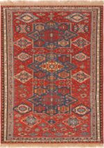 Antique Caucasian Soumak Rug 72101 by Nazmiyal Antique Rugs
