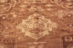 Detail Of Brown Tones Primitive Oriental Vintage Kars Rug From Turkey 72283 By Nazmiyal Antique Rugs
