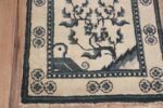 Bottom Of Ivory Background Antique Chinese Rug 72061 by Nazmiyal Antique Rugs