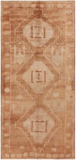 Long And Narrow Geometric Caucasian Style Turkish Kars Vintage Rug 72295 by Nazmiyal Antique Rugs