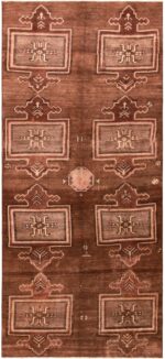 Primitive Oriental Essence Vintage Turkish Kars Geometric Rug 72287 by Nazmiyal Antique Rugs