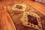 Side Of Bold Primitive Design Vintage Turkish Kars Gallery Size Signed Rug 72286 by Nazmiyal Antique Rugs