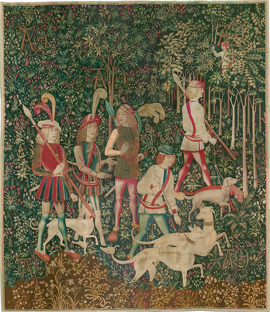 The Start Of The Hunt For The Unicorn The Start Of The Hunt For The Unicorn Tapestry by Nazmiyal Antique Rugs