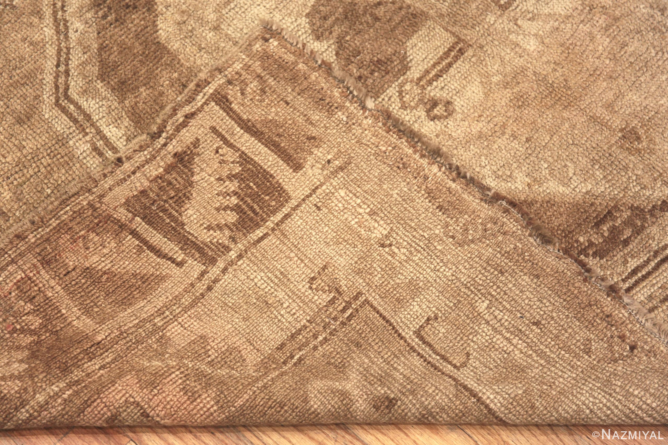 Back Of Geometric Decorative Tribal Vintage Turkish Kars Rug 72299 by Nazmiyal Antique Rugs