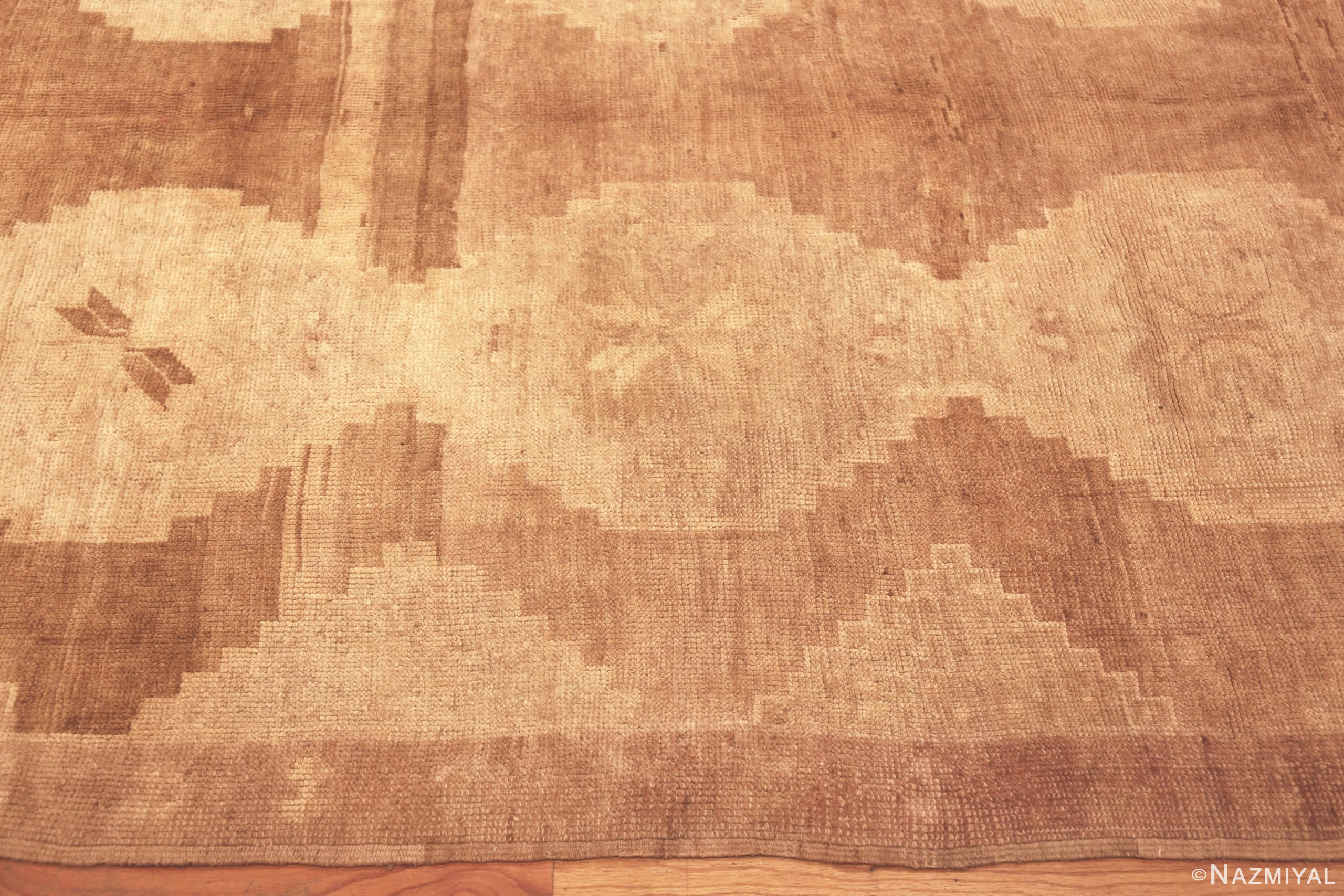 Border Of Room Size Decorative Vintage Turkish Kars Area Rug 72284 by Nazmiyal Antique Rugs