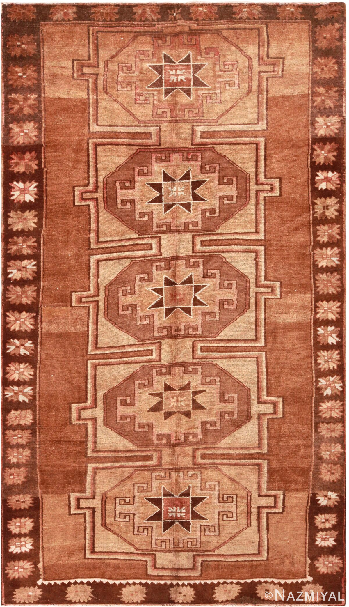 Eight-Pointed Star Vintage Kars Rug From Turkey 72301 By Nazmiyal Antique Rugs