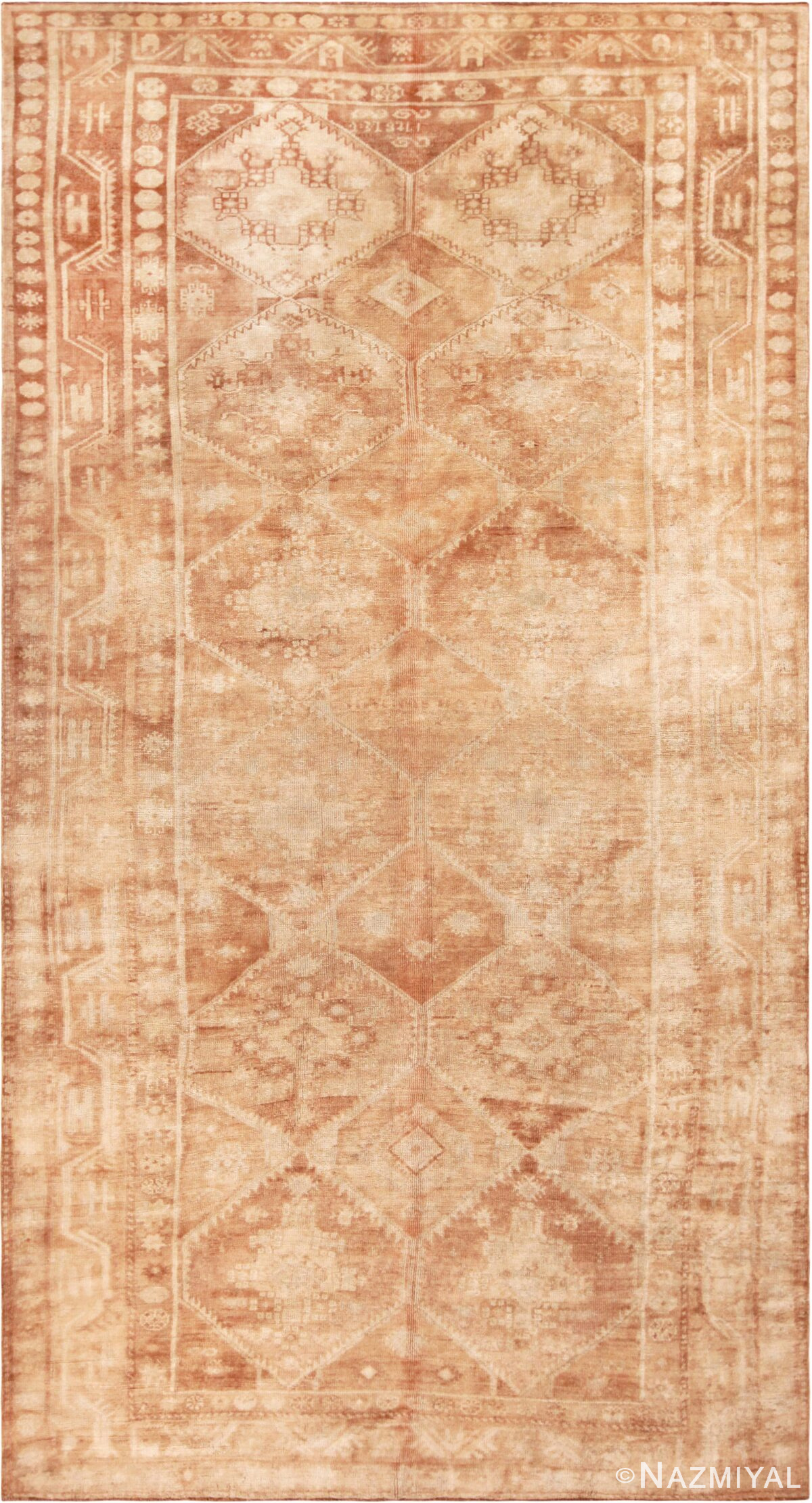 Geometric Oriental Design Vintage Turkish Kars Room Size Rug 72281 by Nazmiyal Antique Rugs