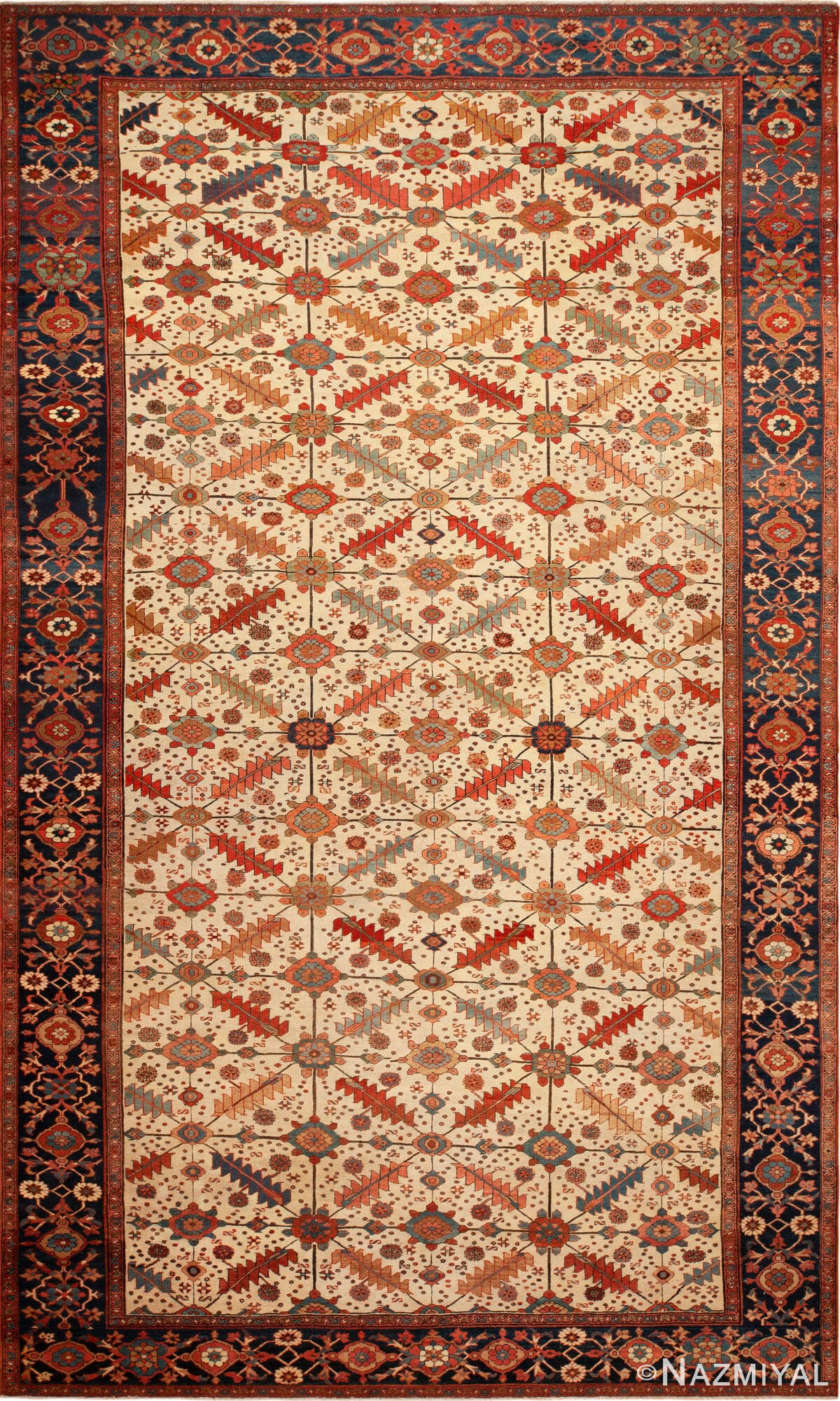 Large Antique Persian Serapi Rug 71531 Nazmiyal Antique Rugs