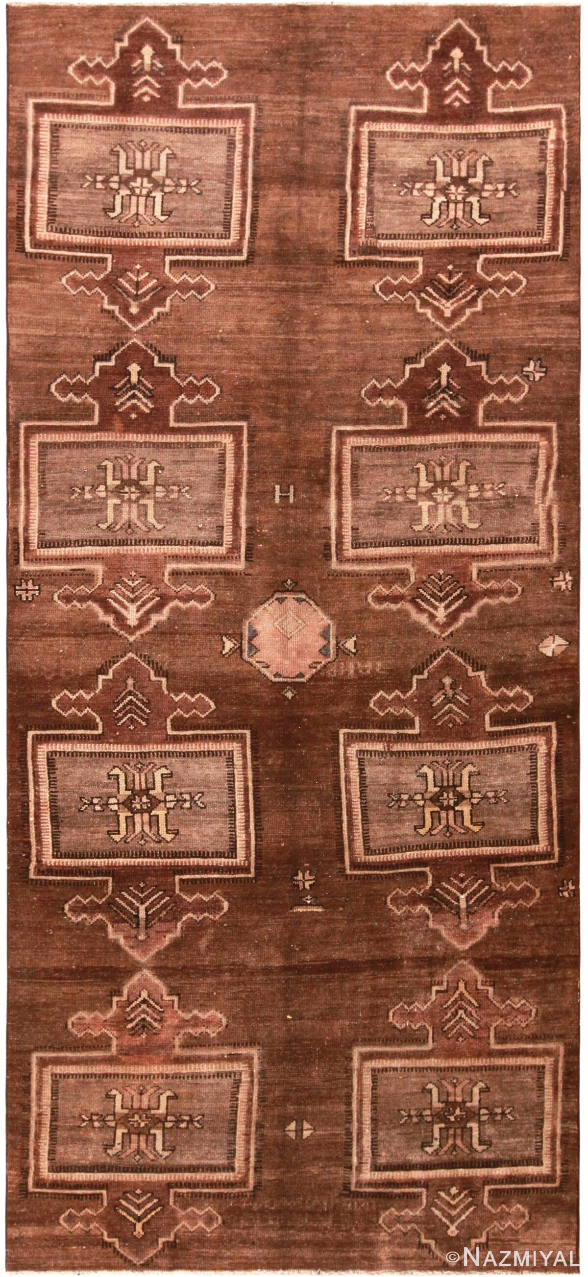 Primitive Oriental Essence Vintage Turkish Kars Geometric Rug 72287 by Nazmiyal Antique Rugs