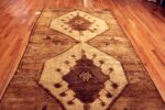 Whole View Of Bold Primitive Design Vintage Turkish Kars Gallery Size Signed Rug 72286 by Nazmiyal Antique Rugs