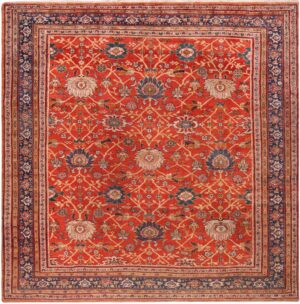 Antique Persian Sultanabad Square Rug 72223 by Nazmiyal Antique Rugs