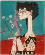 Artistic Vintage Scandinavian Jacqueline With Flowers Picasso Rug 72314 by Nazmiyal Antique Rugs