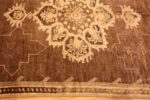 Border Of Oriental Design Brown Vintage Turkish Kars Rug 72302 by Nazmiyal Antique Rugs