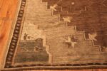 Corner Of Oriental Design Brown Vintage Turkish Kars Rug 72302 by Nazmiyal Antique Rugs