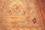 Corner Of Square Antique Turkish Oushak Rug 71698 by Nazmiyal Antique Rugs