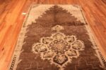 Details Of Oriental Design Brown Vintage Turkish Kars Rug 72302 by Nazmiyal Antique Rugs