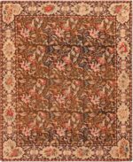 Floral Antique English Needlepoint Rug 3000 by Nazmiyal Antique Rugs