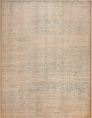 Large Neutral Color Modern Minimalist Rug 72276 by Nazmiyal Antique Rugs