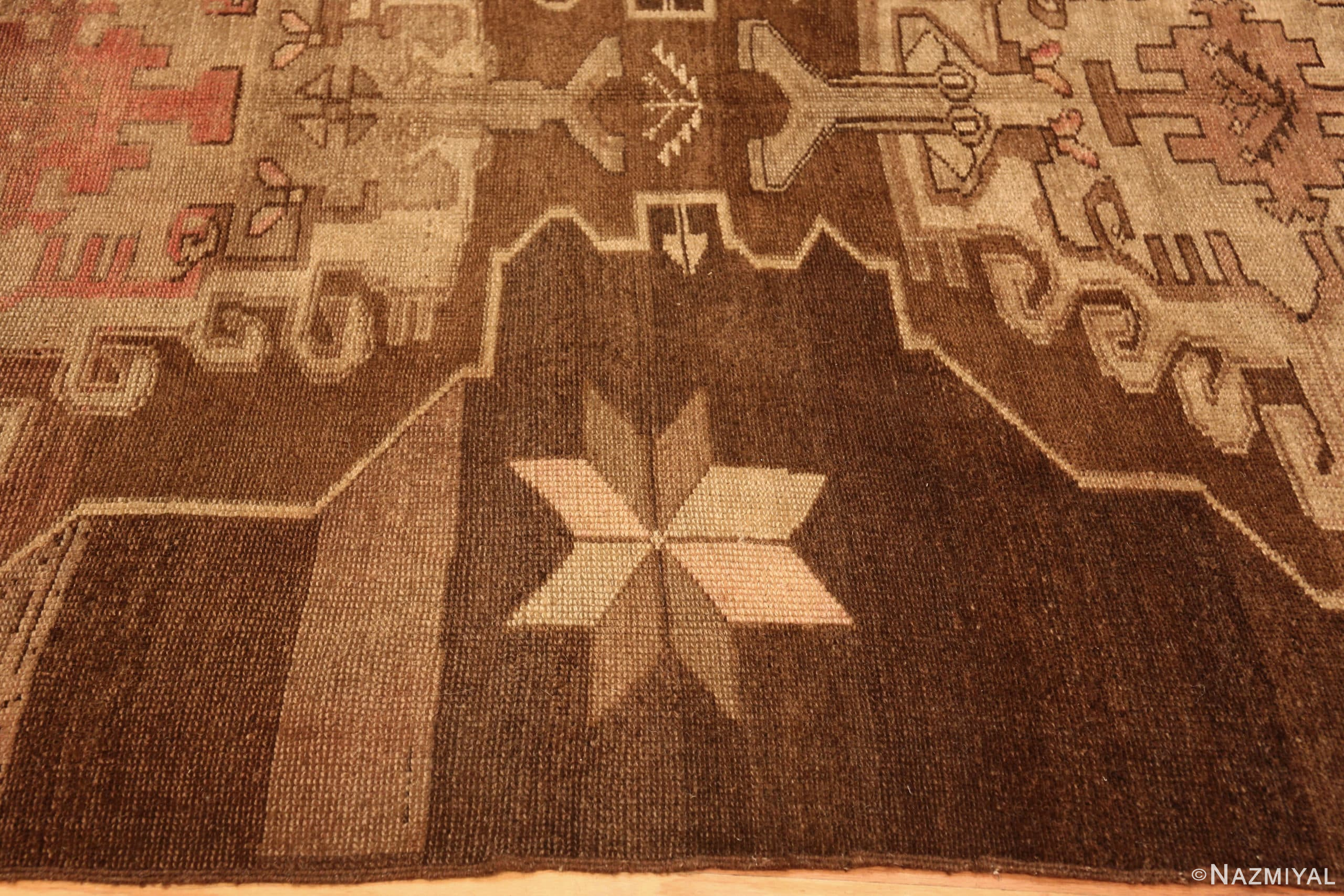 Border Of Oriental Geometric Vintage Turkish Kars Gallery Size Rug 72303 By Nazmiyal Antique Rugs