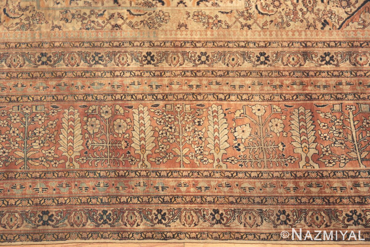 Silk Large Antique Persian Tabriz Rug 71986 by Nazmiyal