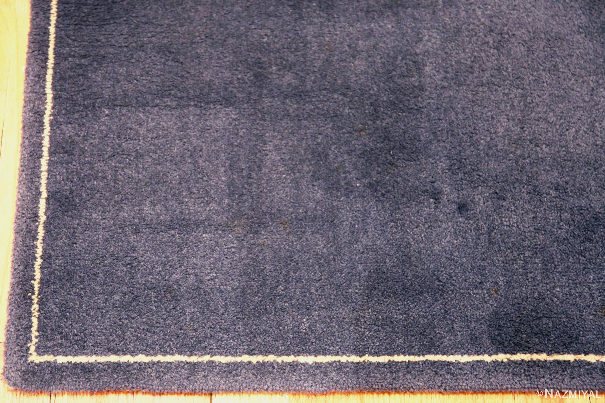 Corner Of Blue Vintage Peace And Joy Rug By Picasso 72326 by Nazmiyal Antique Rugs