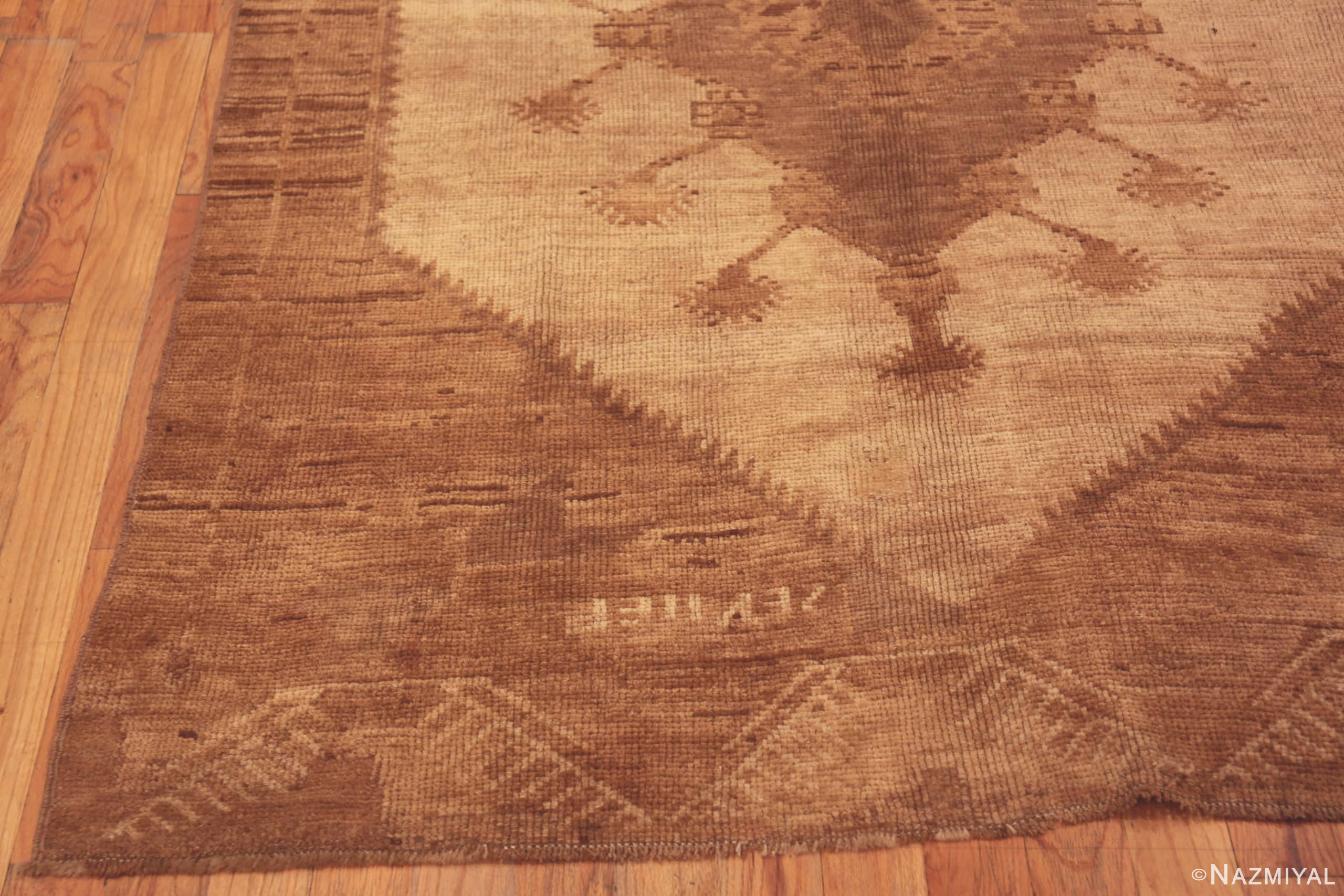 Corner Of Nomadic Design Signed Vintage Turkish Kars Gallery Size Rug 72293 by Nazmiyal Antique Rugs