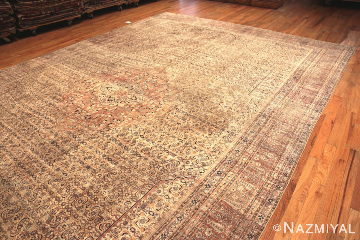 Silk Large Antique Persian Tabriz Rug 71986 by Nazmiyal