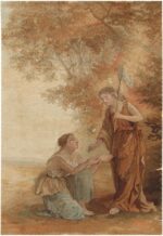 Antique Small Size Romantic French Tapestry Rug 72386 by Nazmiyal Antique Rugs