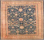 Blue Background Antique Persian Sultanabad Rug 72354 by Nazmiyal Antique Rugs