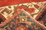 Back Of Geometric Antique Serapi Persian Area Rug 72254 by Nazmiyal Antique Rugs