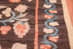 Border Of Antique Brown Floral Flat Woven Bessarabian Kilim Rug 72405 by Nazmiyal Antique Rugs