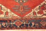 Border Of Geometric Antique Serapi Persian Area Rug 72254 by Nazmiyal Antique Rugs