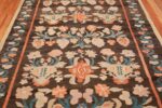 Center Of Antique Brown Floral Flat Woven Bessarabian Kilim Rug 72405 by Nazmiyal Antique Rugs