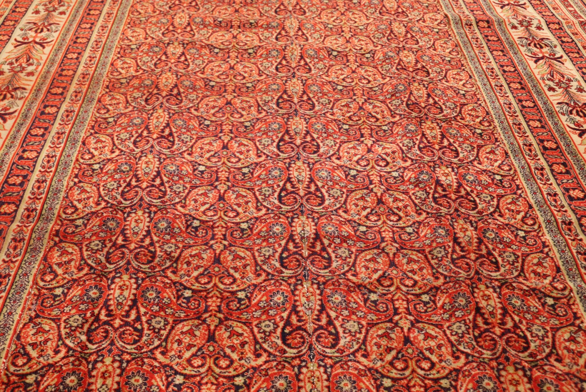 Antique Wilton English Paisley Carpet 72401 Nazmiyal Rugs